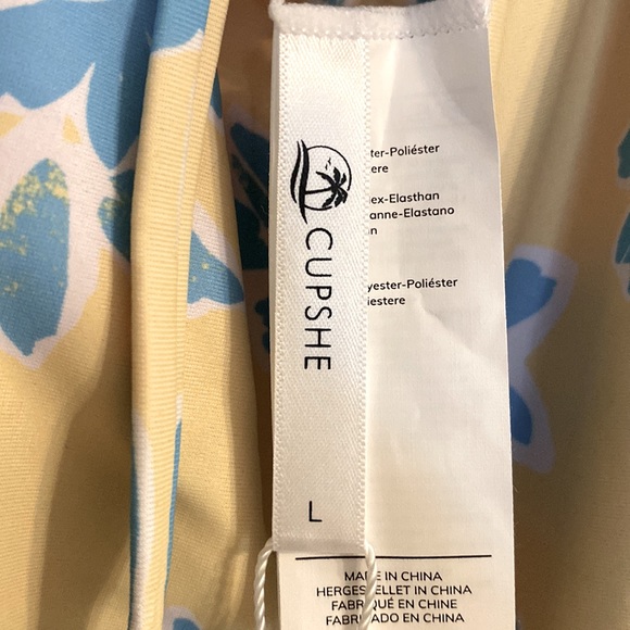 Bold Blooms O-Ring Scoop Neck One Piece Swimsuit. Size L. NWT - Picture 6 of 6